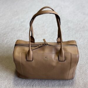 Kate Spade Leather Satchel in Beige